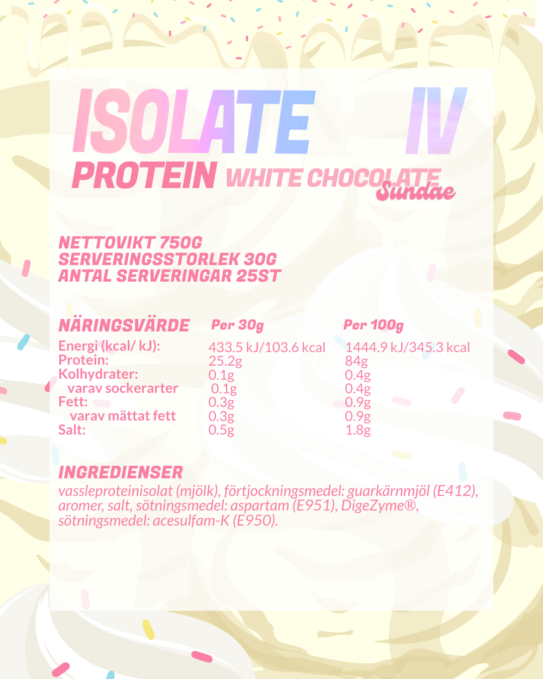 ISOLATE WHITE CHOCOLATE SUNDAE