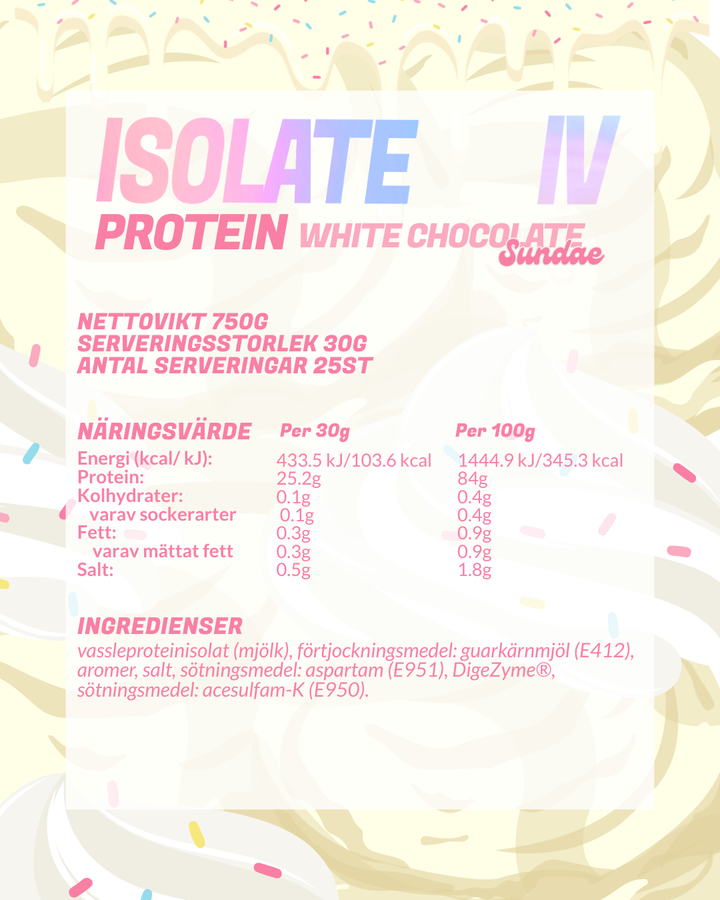 ISOLATE WHITE CHOCOLATE SUNDAE