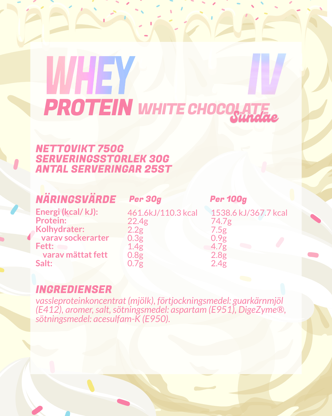 WHEY WHITE CHOCOLATE SUNDAE