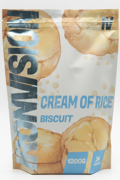 Cream of Rice Biscuit – vit bakgrund